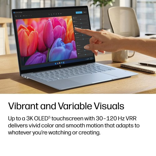 HP OmniBook Ultra Laptop Next Gen AI 14-kg0000nax Copilot+ PC 35.6 cm (14") Touchscreen 3K 32 GB LPDDR5x-SDRAM 1 TB SSD Wi-Fi 7 (802.11be) Windows 11 Home Blue, Grey