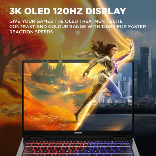 HP OMEN Transcend 14-fb1003na Intel Core Ultra 7 255H Laptop 35.6 cm (14") 3K 16 GB LPDDR5-SDRAM 1 TB SSD NVIDIA® GeForce RTX™ 5050 Wi-Fi 7 (802.11be) Windows 11 Home AI PC Black