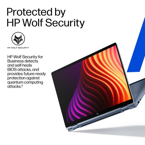 HP EliteBook X Flip G2i 14 inch Notebook Next Gen AI PC Copilot+ PC Intel Core Ultra X7 358H Hybrid (2-in-1) 35.6 cm (14") Touchscreen 3K 32 GB LPDDR5x-SDRAM 1 TB SSD Wi-Fi 7 (802.11be) Windows 11 Pro Blue