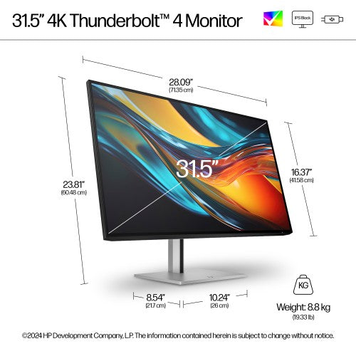 8Y2K9A5 | HP Series 7 Pro 31.5 inch 4K Thunderbolt 4 Monitor - 732pk PVC Free