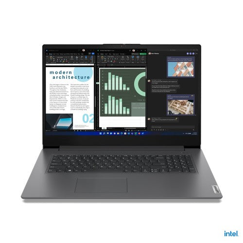 83A20002UK | Lenovo V17 G4 IRU Intel® Core™ i7 i7-1355U Laptop 43.9 cm (17.3") Full HD 16 GB DDR4-SDRAM 512 GB SSD Wi-Fi 6 (802.11ax) Windows 11 Pro UK English Grey