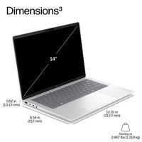 HP EBXG2A14AI RA7P450 14 32GB/1T PC Copilot+ PC AMD Ryzen AI 7 PRO Laptop 35.6 cm (14") 3K LPDDR5x-SDRAM 1 TB SSD Wi-Fi 7 (802.11be) Windows 11 Pro Silver