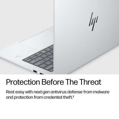 HP DQ0B6ET laptop Copilot+ PC 35.6 cm (14") WUXGA 32 GB LPDDR5x-SDRAM 512 GB SSD Wi-Fi 7 (802.11be) Windows 11 Pro Silver