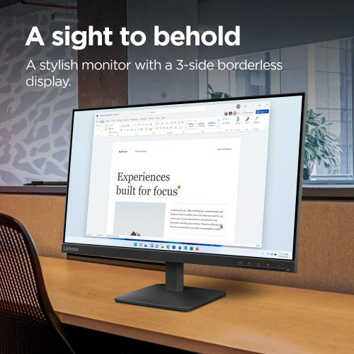 Lenovo 68C2KAC1UK computer monitor 60.5 cm (23.8") 1920 x 1080 pixels Full HD LCD Black