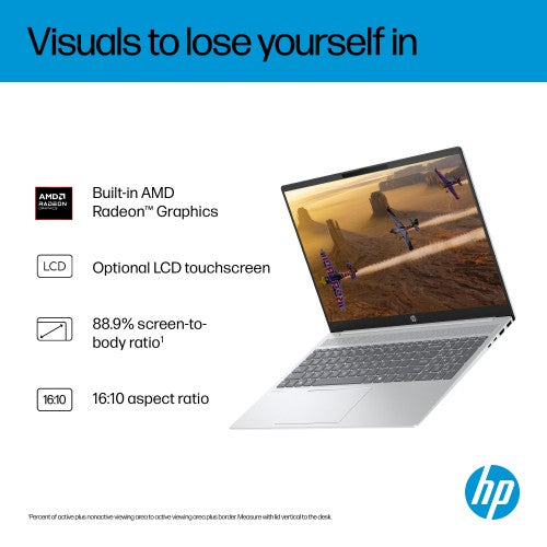 BH3G3EA#ABU | HP OmniBook 5 16-bc1004na AMD Ryzen™ 5 8540U Laptop 40.6 cm (16") 2K 16 GB LPDDR5-SDRAM 512 GB SSD Wi-Fi 6 (802.11ax) Windows 11 Home Silver