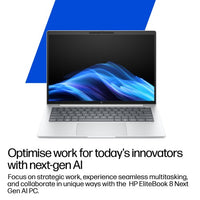 HP EliteBook 8 G1a Next Gen AI PC Wolf Pro Security Edition Copilot+ PC AMD Ryzen AI 7 PRO PRO 350 Laptop 35.6 cm (14") Touchscreen WUXGA 64 GB DDR5-SDRAM 1 TB SSD Wi-Fi 7 (802.11be) Windows 11 Pro Silver