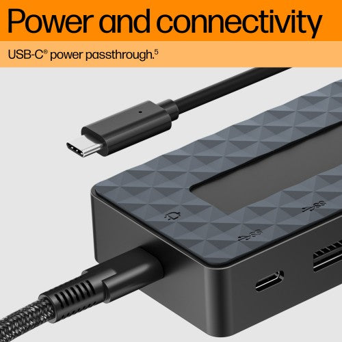 9H0H9AA#ABU | HP Universal USB-C Hub and Laptop Charger Combo