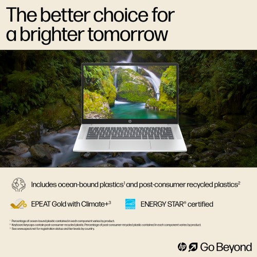 A20J9EA#ABU | HP Chromebook 14a-nf0000na Intel® Core™ i3 i3-N305 35.6 cm (14") Full HD 8 GB LPDDR5-SDRAM 256 GB eUFS Wi-Fi 6E (802.11ax) ChromeOS Silver