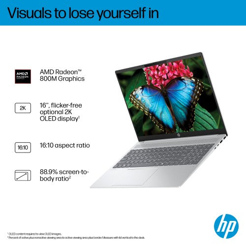 BV3G0EA#ABU | HP OmniBook 5 NGAI OmniBook 5 Next Gen AI 16-ag1007na Copilot+ PC AMD Ryzen™ AI 5 340 Laptop 40.6 cm (16") 2K 16 GB LPDDR5x-SDRAM 1 TB SSD Wi-Fi 6 (802.11ax) Windows 11 Home Silver