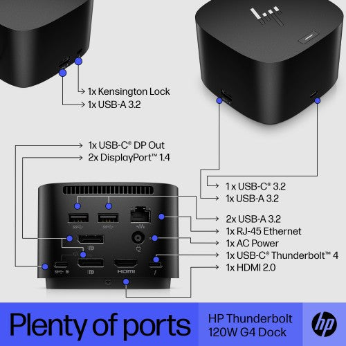 4J0A2AA#ABB | HP Thunderbolt Dock 120W G4