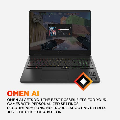 C53N2EA#ABU | HP OMEN Slim Gaming 16-an0001na Intel Core Ultra 7 255H Laptop 40.6 cm (16") 2K 24 GB DDR5-SDRAM 1 TB SSD NVIDIA GeForce RTX 5060 Wi-Fi 6E (802.11ax) Windows 11 Home AI PC Black