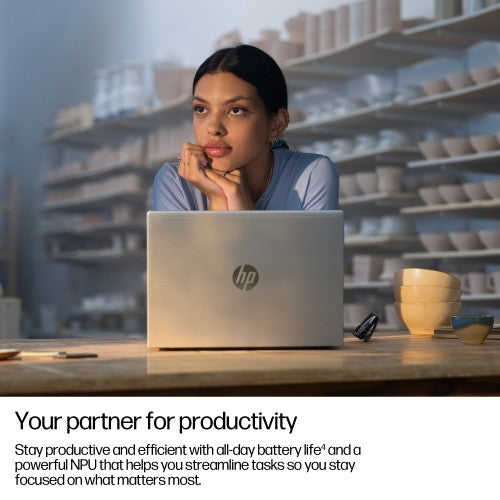B39W5AT#ABU | HP ProBook 4 G1q Next Gen AI PC Copilot+ PC Snapdragon X1-26-100 Laptop 35.6 cm (14") WUXGA 16 GB LPDDR5x-SDRAM 512 GB SSD Wi-Fi 6E (802.11ax) Windows 11 Pro Silver
