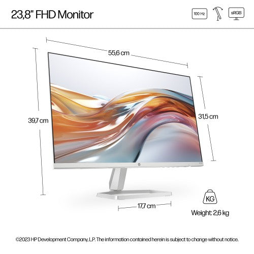 94C21AA#ABU | HP Series 5 23.8 inch FHD White Monitor - 524sw