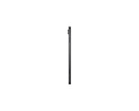 Slim side profile of graphite Samsung Galaxy Tab A9+ tablet with volume and power buttons visible.