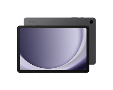 Samsung Galaxy Tab A9+ 5G tablet in graphite with 11-inch display and rear camera.