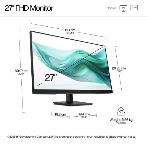 B0CG8UT#ABU | HP Series 3 Pro 27 inch FHD Monitor - 327ph