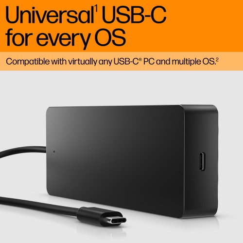 9H0H9AA#ABU | HP Universal USB-C Hub and Laptop Charger Combo