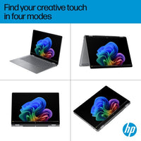 HP OmniBook X FlipNGAI 14-fk0005na Copilot+ PC AMD Ryzen™ AI 7 350 Hybrid (2-in-1) 35.6 cm (14") Touchscreen 3K 16 GB LPDDR5x-SDRAM 1 TB SSD Wi-Fi 7 (802.11be) Windows 11 Home Silver