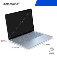 HP OmniBook Ultra Laptop Next Gen AI 14-kg0001nax Copilot+ PC 35.6 cm (14") Touchscreen 2K 16 GB LPDDR5x-SDRAM 1 TB SSD Wi-Fi 7 (802.11be) Windows 11 Home Blue, Grey
