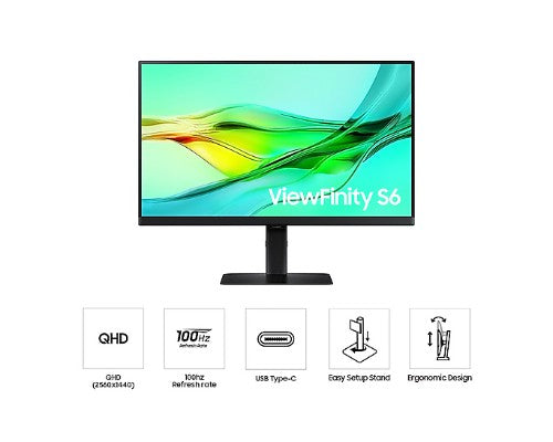 LS24D600UAUXXU | Samsung LS24D600UAU computer monitor 61 cm (24") 2560 x 1440 pixels Quad HD LCD Black