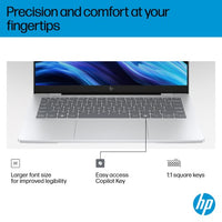 HP OmniBook 7 Laptop AI 14-fr0003nax Intel Core Ultra 7 255H 35.6 cm (14") 2K 32 GB LPDDR5-SDRAM 1 TB SSD Wi-Fi 6E (802.11ax) Windows 11 Home AI PC Silver