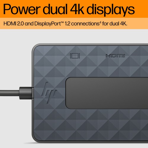 9H0H9AA#ABU | HP Universal USB-C Hub and Laptop Charger Combo