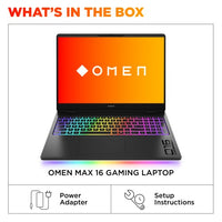 HP OMEN MAX Gaming 16-ak0000na Copilot+ PC AMD Ryzen AI 9 375 Laptop 40.6 cm (16") WQXGA 32 GB DDR5-SDRAM 1 TB SSD NVIDIA GeForce RTX 5080 Wi-Fi 7 (802.11be) Windows 11 Home Black
