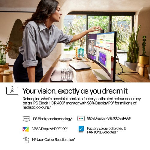 8K157UT#ABU | HP Series 7 Pro 34 inch WQHD Conferencing Monitor - 734pm