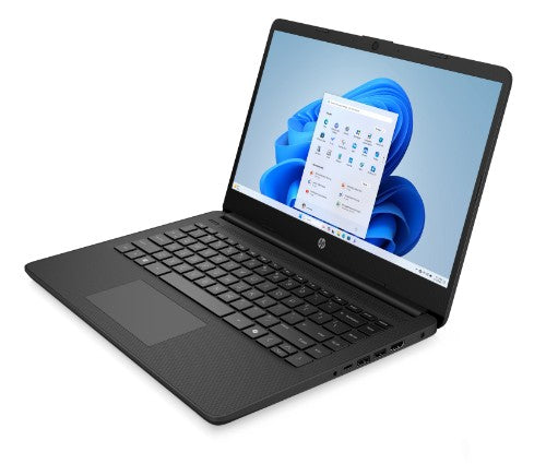 BM2T5EA#ABU | HP 14-dq6002na Intel® N N150 Laptop 35.6 cm (14") HD 4 GB DDR4-SDRAM 128 GB UFS Wi-Fi 6 (802.11ax) Windows 11 Home in S mode Black