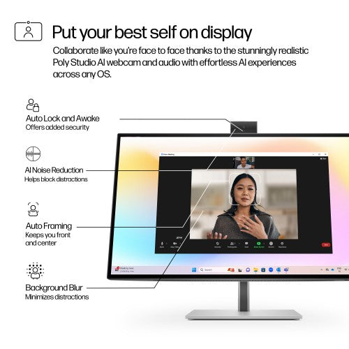8K135AA#ABU | HP Series 7 Pro 27 inch 4K Conferencing Monitor - 727pm