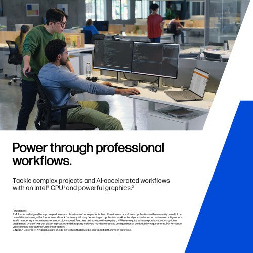 HP ZBook X G1i 16 inch Mobile Workstation PC Wolf Pro Security Edition - Data Science Intel Core Ultra 9 285H 40.6 cm (16") WQUXGA 64 GB DDR5-SDRAM 2 TB SSD NVIDIA RTX PRO 2000 Blackwell Wi-Fi 7 (802.11be) Windows 11 Pro AI Workstation, AI PC Silver