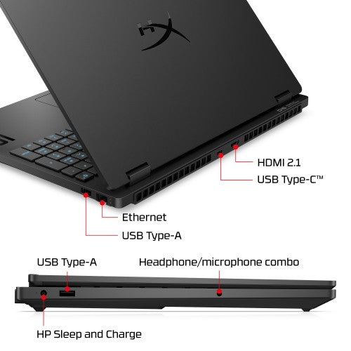 D2YA8EA#ABU | HP HyperX OMEN 15 inch Gaming Laptop PC 15-ga0003na Intel® Core™ i7 i7-14650HX 38.9 cm (15.3") 2.5K 24 GB DDR5-SDRAM NVIDIA GeForce RTX 5060 Wi-Fi 6 (802.11ax) Windows 11 Home Black
