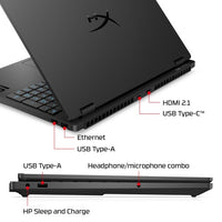 HP HyperX OMEN 15 inch Gaming Laptop PC 15-ga0003na Intel® Core™ i7 i7-14650HX 38.9 cm (15.3") 2.5K 24 GB DDR5-SDRAM NVIDIA GeForce RTX 5060 Wi-Fi 6 (802.11ax) Windows 11 Home Black