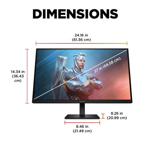 780F9AA#ABU | OMEN by HP 27 inch FHD 165Hz Gaming Monitor - OMEN 27