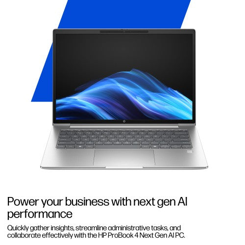 B39W5AT#ABU | HP ProBook 4 G1q Next Gen AI PC Copilot+ PC Snapdragon X1-26-100 Laptop 35.6 cm (14") WUXGA 16 GB LPDDR5x-SDRAM 512 GB SSD Wi-Fi 6E (802.11ax) Windows 11 Pro Silver