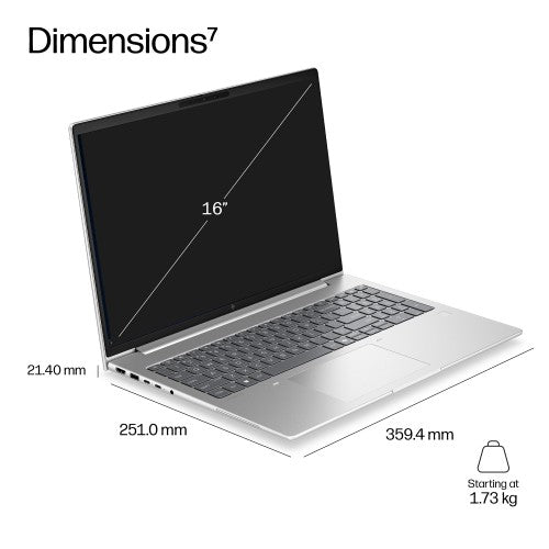 DM3Z5EA#ABU | HP EB6G2A16 R7P-250 16 16GB/512 PC AMD Ryzen™ 7 PRO PRO 250 Laptop 40.6 cm (16") WUXGA DDR5-SDRAM 512 GB SSD Windows 11 Pro Silver