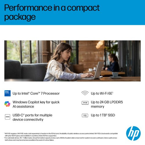 C1LK6EA#ABU | HP OmniBook 5 Flip 14-fp0012na Intel® Core™ i7 i7-1355U Hybrid (2-in-1) 35.6 cm (14") Touchscreen 2K 16 GB LPDDR5-SDRAM 512 GB SSD Wi-Fi 6 (802.11ax) Windows 11 Home Silver