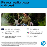 HP OmniBook 7 AI 16-ay0003na Intel Core Ultra 5 225H Laptop 40.6 cm (16") 2K 16 GB DDR5-SDRAM 1 TB SSD Wi-Fi 6E (802.11ax) Windows 11 Home AI PC Silver