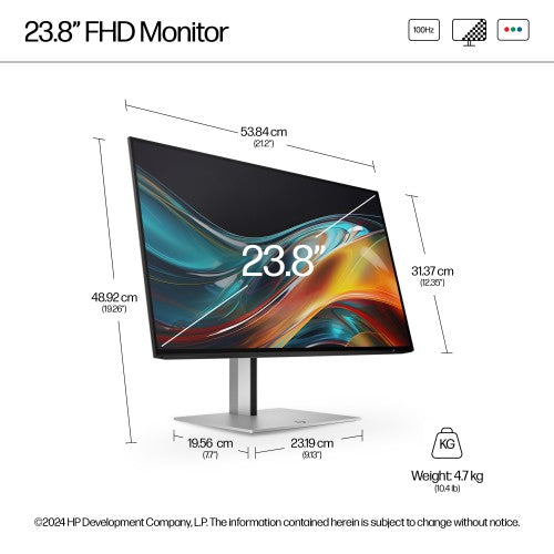 8X530E9#ABU | HP Series 7 Pro 23.8 inch FHD Monitor - 724pf