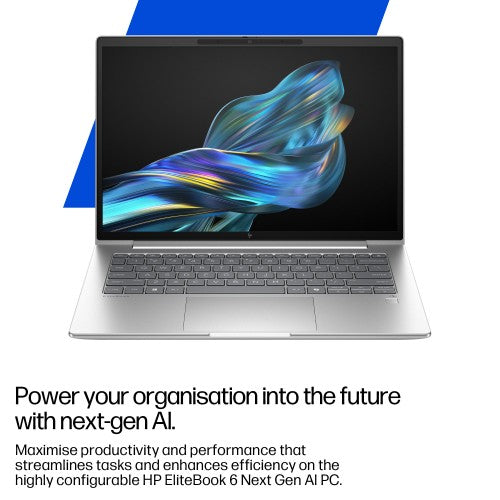 HP EliteBook 6 G1q 14 inch Notebook Next Gen AI PC Wolf Pro Security Edition Copilot+ PC Snapdragon X1P-42-100 Laptop 35.6 cm (14") WUXGA 64 GB LPDDR5x-SDRAM 1 TB SSD Wi-Fi 7 (802.11be) Windows 11 Pro Silver