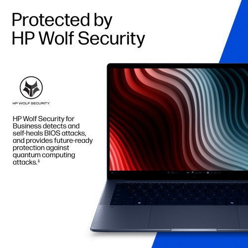 DM4B0EA#ABU | HP EBXG2A14AI RA9P470 14 32GB/1T PC Copilot+ PC Laptop 35.6 cm (14") WUXGA LPDDR5x-SDRAM 1 TB SSD Wi-Fi 7 (802.11be) Windows 11 Pro Blue