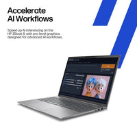 HP ZBook 8 G1i 14 inch Mobile Workstation PC Wolf Pro Security Edition - Data Science Intel Core Ultra 7 255H 35.6 cm (14") WQXGA 32 GB DDR5-SDRAM 1 TB SSD NVIDIA RTX 500 Ada Wi-Fi 7 (802.11be) Windows 11 Pro AI Workstation, AI PC Silver