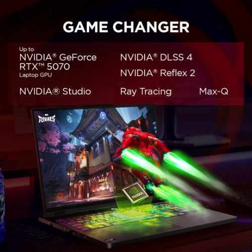 83F20003UK | Lenovo Legion Pro 5 16AFR10 AMD Ryzen™ 9 9955HX Laptop 40.6 cm (16") WQXGA 32 GB DDR5-SDRAM 1 TB SSD NVIDIA GeForce RTX 5070 Wi-Fi 7 (802.11be) Windows 11 Home English Black