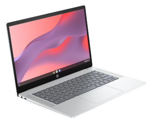 HP Chromebook 14a-nf0005nax Intel® N N100 35.6 cm (14") Full HD 8 GB LPDDR5-SDRAM Wi-Fi 6E (802.11ax) ChromeOS Silver