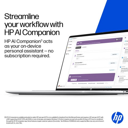 D77FXEA#ABU | HP OmniBook 5 Laptop Next Gen AI 14-he0004nax Copilot+ PC Snapdragon X1P-42-100 35.6 cm (14") 2K 32 GB LPDDR5x-SDRAM 1 TB SSD Wi-Fi 6E (802.11ax) Windows 11 Home Silver