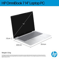 HP OmniBook 7 Laptop 14-fs0000nax 35.6 cm (14") 2K 24 GB LPDDR5-SDRAM 1 TB SSD Wi-Fi 6E (802.11ax) Windows 11 Home Silver