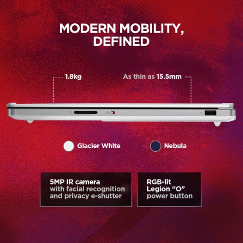 Lenovo Legion 7 16AGP11 Copilot+ PC AMD Ryzen™ AI 7 450 Laptop 40.6 cm (16") WQXGA 32 GB LPDDR5x-SDRAM 1 TB SSD NVIDIA GeForce RTX 5060 Wi-Fi 7 (802.11be) Windows 11 Home English White