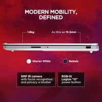 Lenovo Legion 7 16AGP11 Copilot+ PC AMD Ryzen™ AI 7 450 Laptop 40.6 cm (16") WQXGA 32 GB LPDDR5x-SDRAM 1 TB SSD NVIDIA GeForce RTX 5060 Wi-Fi 7 (802.11be) Windows 11 Home English White