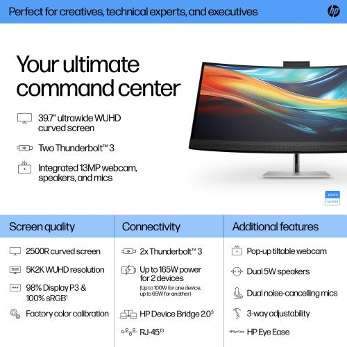 8Y2R2AA#ABU | HP Series 7 Pro 39.7 inch 5K2K Conferencing Monitor-740pm