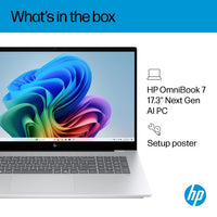 HP OmniBook 7 17-dc0002na Copilot+ PC Intel Core Ultra 7 258V Laptop 43.9 cm (17.3") Touchscreen Full HD 32 GB LPDDR5x-SDRAM 1 TB SSD Wi-Fi 7 (802.11be) Windows 11 Home Silver
